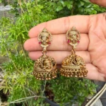 Antique Matt Finish Tirupati Vengadachalapathi Pendant Short Haram - ADMH284