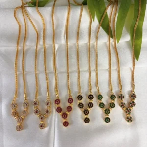 Gold Plated 6 Floral Pendant with 20inc Chain - ADPC292