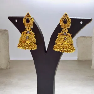 Gold Plated Big Size Jhumka - ADGE293