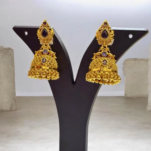 Gold Plated Big Size Jhumka - ADGE293