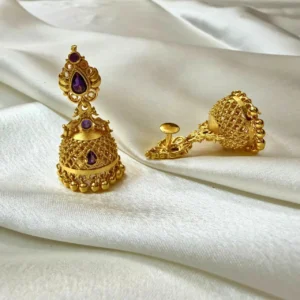 Gold Plated Big Size Jhumka – ADGE293 Gold Plated Big Size Jhumka - ADGE293