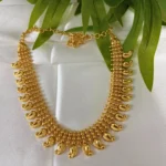 Gold Plated Mango Design Short Length Necklace - ADGN295