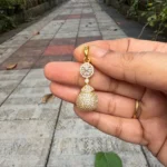 Gold Plated With AD Stone Big Size Pendant - ADGP307
