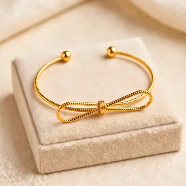 Gold Plated Open Type Designer Bracelet Bangle (2.4 and 6) Can use - ADGB311