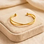 Gold Plated Open Type Designer Bracelet Bangle (2.4 and 6) Can use - ADGB313