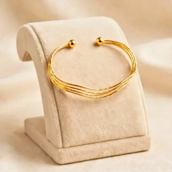 Gold Plated Open Type Designer Bracelet Bangle (2.4 and 6) Can use - ADGB315