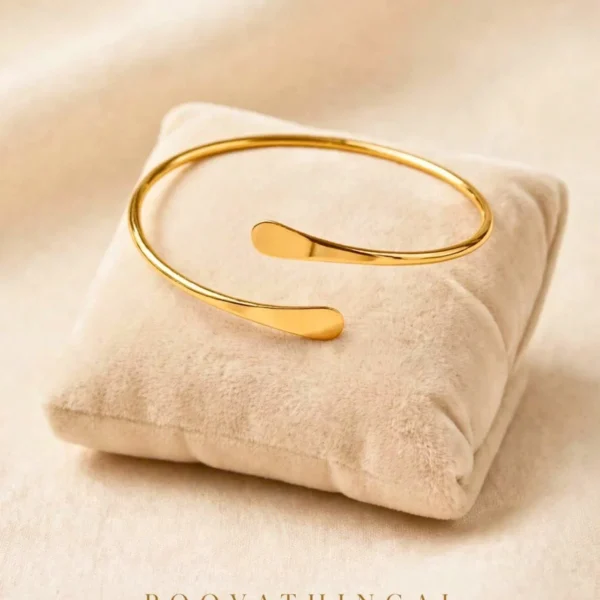 Gold Plated Open Type Designer Bracelet Bangle (2.4 and 6) Can use - ADGB316