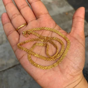 Gold Plated Thick Urvasi Chain in 18inc - ADGC318