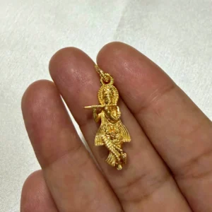 Gold Plated Small Krishna Pendant - ADGP308