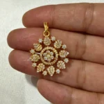 Gold Plated With AD Medium Size Pendant - ADGP306