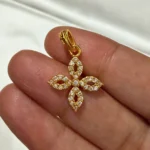 Gold Plated With AD Small Pendant - ADGP305