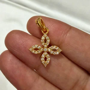Gold Plated With AD Small Pendant - ADGP305