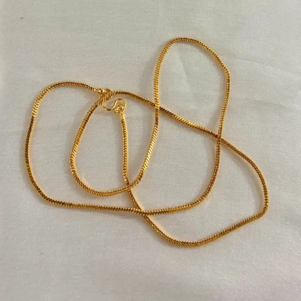 Gold Plated Regular Wear Thin Chain in 18inc - ADGC319