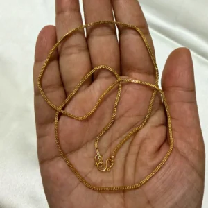 Gold Plated Regular Wear Thin Chain in 18inc - ADGC319