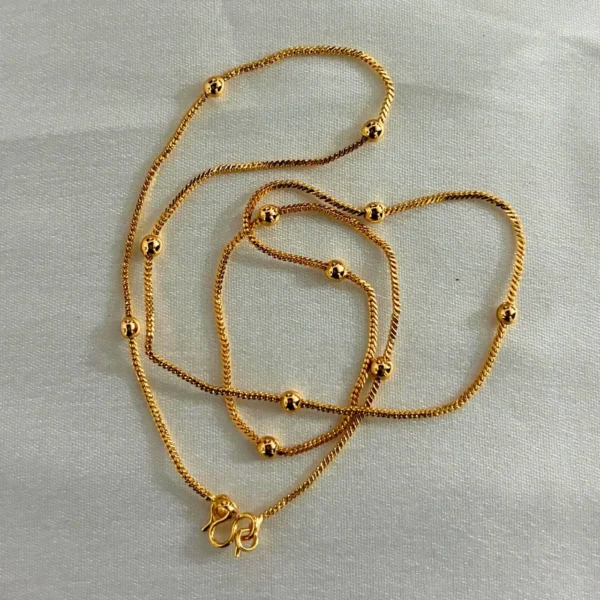 Gold Plated Thin Regular Wear Chain in 18inc - ADGC320