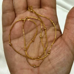 Gold Plated Thin Regular Wear Chain in 18inc - ADGC320