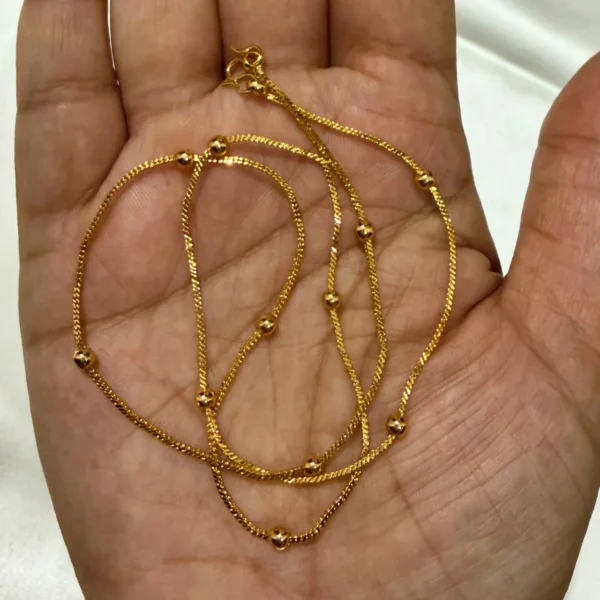 Gold Plated Thin Regular Wear Chain in 18inc - ADGC320