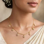 Gold Plated 7 Pendant with AD Stone Necklace (20inc) - ADGN326