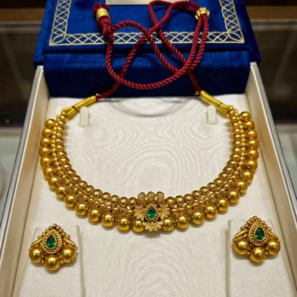 Antique Non Idol Single Stone Necklace - ADAN328